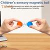 4/6Pcs Magnetic Silicone Sensory Ball Portable Travel Anxiety Stress Relief Colorful Ball Kids Teens Adults Calming Textured Ball Fidget Toy
