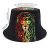 POD Lion Dreadlocks All-Over Print Fisherman Hat Hip Hop Bucket Cap Unisex Outdoor Sun Protection