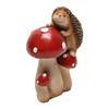 Country Living Hedgehog Climbing Mushrooms Ornament