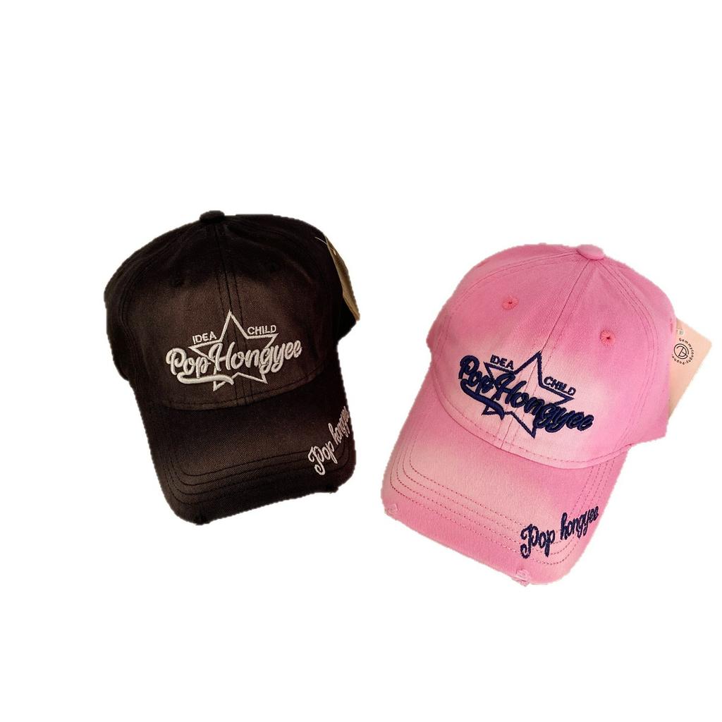 Kids Vintage Distressed Embroidered Baseball Cap Unisex Hip Hop Sun Hat Trendy Casual Duckbill Hat For Boys And Girls