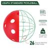 Мячи для пиклбола PATIKIL Outdoor Pickleball 26 лунок, 12 шт. в упаковке для любительских игр в помещении и на открытом воздухе, красные