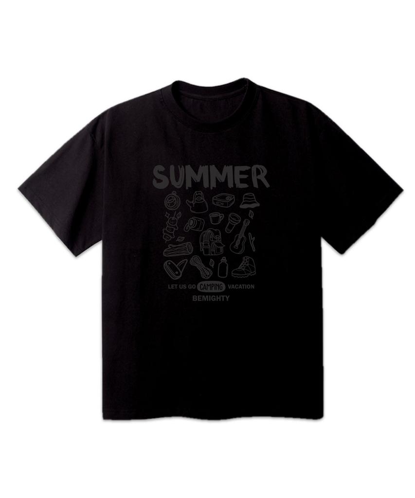 BEMIGHTY Summer Camp Oversized Short Sleeve T-Shirt [Oatmeal] (B Type)