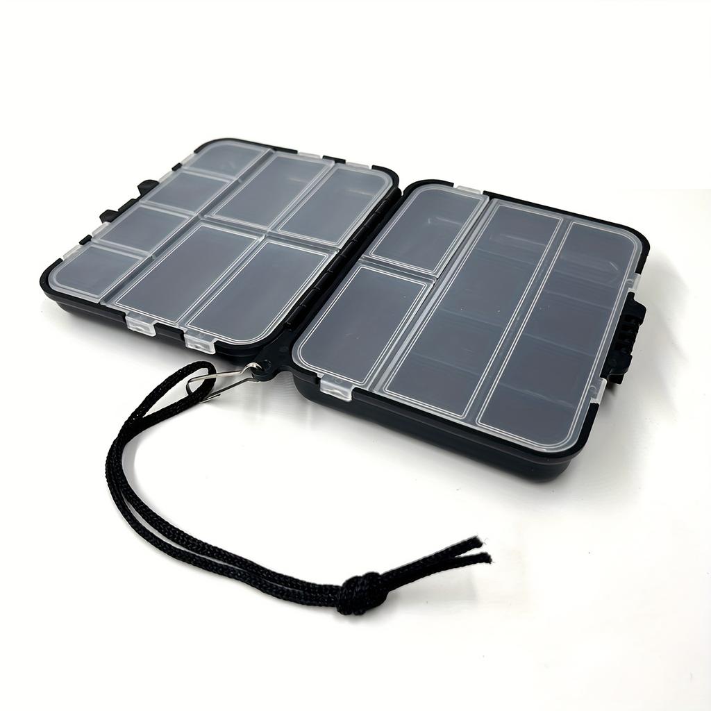 Portable Hanging Rope Fishing Parts Storage Box, Multi-Compartment Classified Organizer for Fishing Gear & Accessories