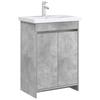 Bathroom Vanity Unit Concrete Grey 56 x 37.5 x 81 cm Particleboard