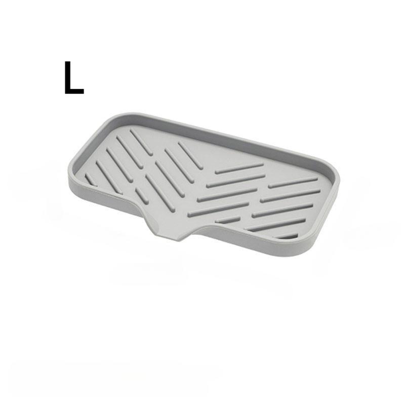 1PC Kitchen Sink Soap Sponge Tray Self Draining Premium Silicone Soap Holder for Bathroom Caddy Organizer