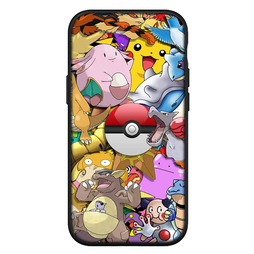 Чехол для iPhone 16 15 Xiaomi Redmi Note 14 13 12 11 Pro Max X 8 9 16e Samsung Galaxy S25 S24 S23 Moto OPPO Huawei Eevee Pokemon Pikachu Чехол для телефона