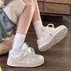 Студенческая ниша новая повседневная весна и лето хлебные туфли женские маленькие белые туфли толстая подошва