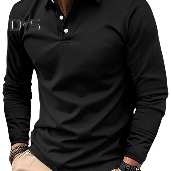 Мужская летняя рубашка на пуговицах с отложным воротником, пуловер с длинными рукавами, средней длины, сплошной цвет, повседневный топ в деловом стиле