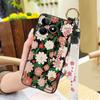 Back Cover Anti-knock Phone Case For Realme C53/Narzo N53 Wrist Strap Phone Holder Dirt-resistant Waterproof Ring Flower