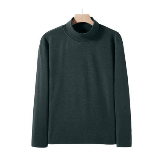 Мужская базовая водолазка однотонная с длинным рукавом тонкая эластичная кофта осенне-зимнего стиля