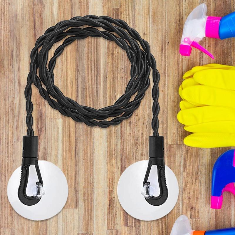 Кемпинговая бельевая веревка, бельевые веревки с прочными присосками, складной противоскользящий крючок, ветрозащитная, сверхпрочная проволока для ванной комнаты