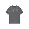 Li Ning Round Neck Printed Loose Casual Short Sleeve T-Shirt Unisex Tops Gray AHSS100-2