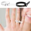 Black/White Ring Measurement Tool Ring With Magnifying Glass Measuring Ring Soft Ruler Finger Size Gauge Size Filter, Durable