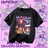 Kpop Demon Hunters Parent Child Halloween Kpop Demon Hunters TShirt Harajuku Casual Fashion Polyester Kid's Tshirt Cosplay Clothing