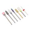 7pcs Nail Drill Bits Kit Tungsten Carbide Portable Grinding Heads Manicure Tools with Storage Box