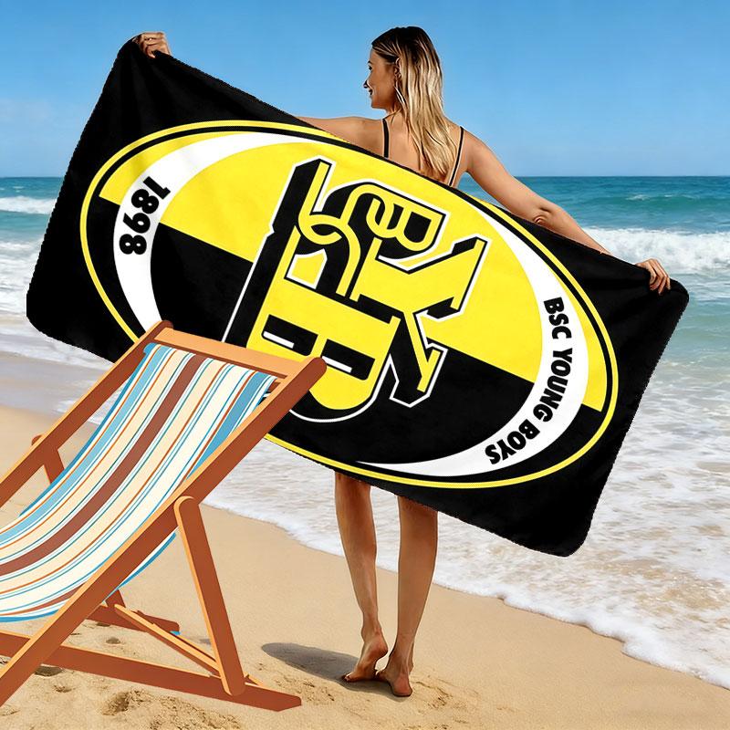 Пляжное полотенце с принтом BSC Young Boys, большое, мягкое, быстросохнущее, для пляжа, кемпинга, плавания