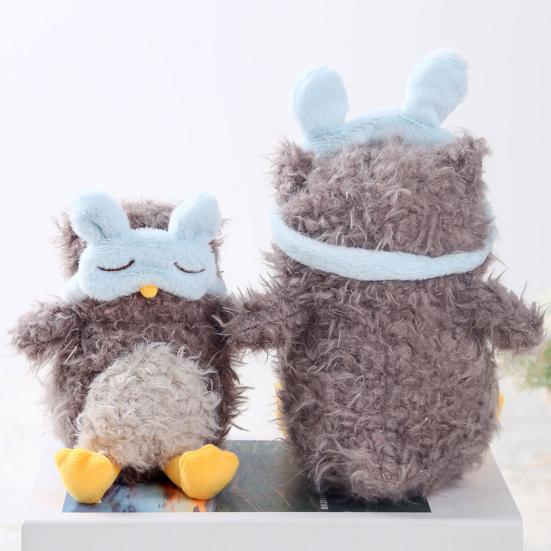 Owl Plush Pillow with Detachable Eye Masque Cute Owl Stuffed Animal Soft And Cuddly Owl Doll for Kids Home Decor Birthday Gifts