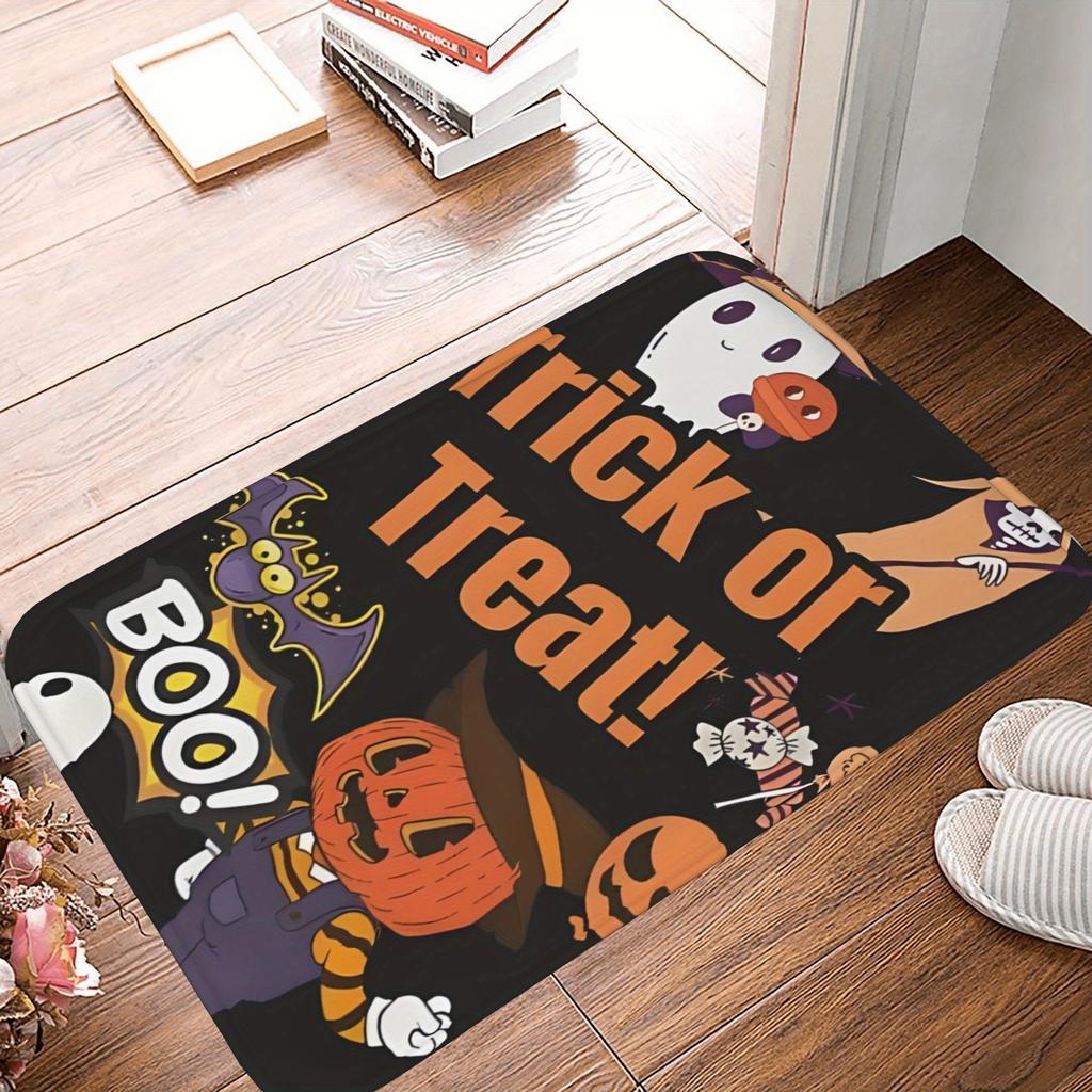 1PC Cyberpunk Skull Pattern Kitchen Rug Non-Slip Door Mat Pop Design Bathroom Rug Bath Mat Carpet for Home Sink Laundry Decor