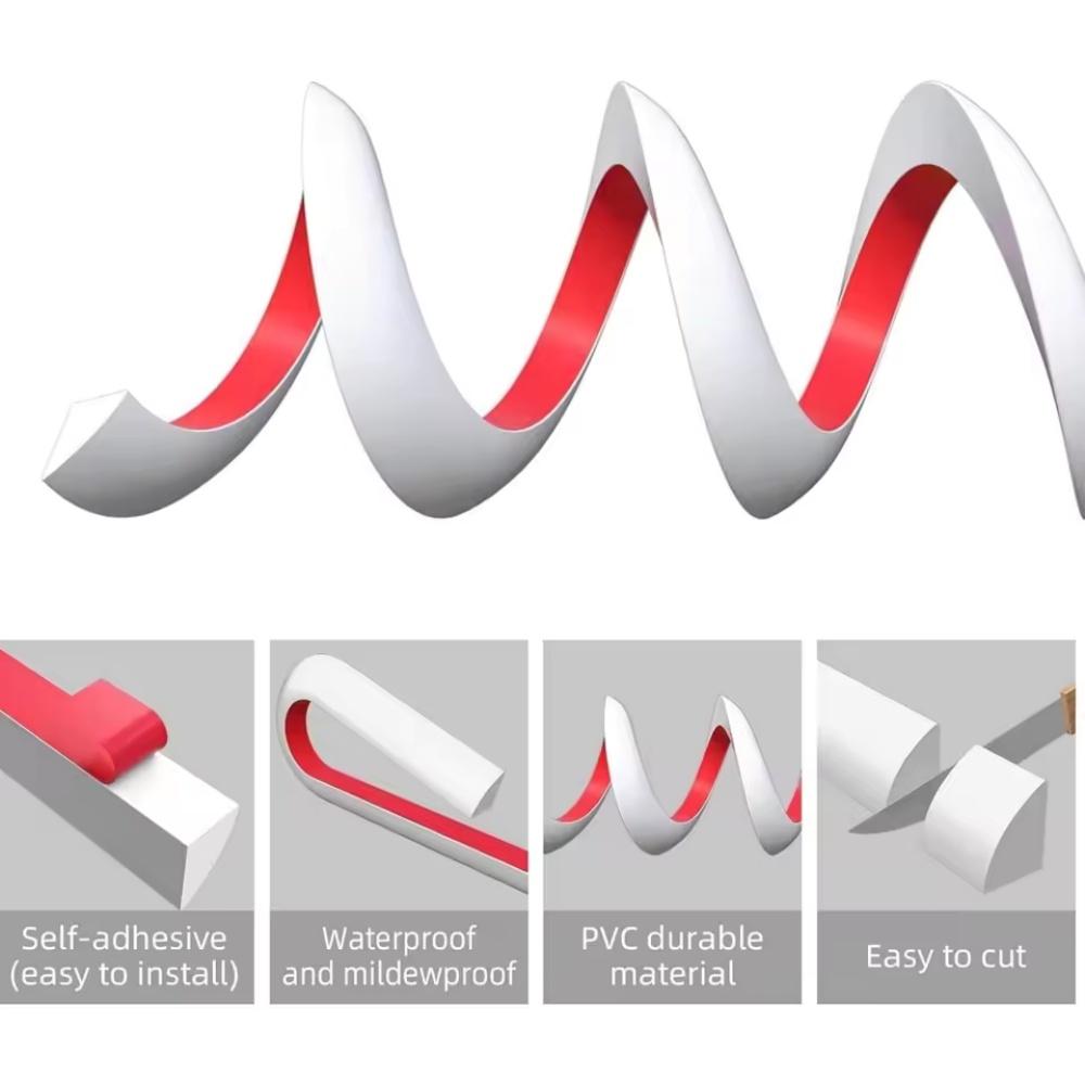 1PC 3meters/118.11in Self-adhesive Trim Wall Corner Strip Decorative Strip Molding Edge Decor Strip Floor Tiles Corner Strips
