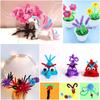 Children Handmade Material Set Puzzle Handicraft Toys Twisting Rod Plush Ball Simulated Eye Button Patch Paper Cuttings TMZ
