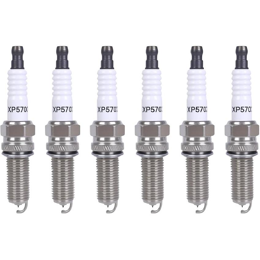 Свечи зажигания XP5702 Iridium Platinum 4 упаковки Совместимы с ACURA DODGE GENESIS HONDA HYUNDAI KIA MITSUBISHI MERCEDES-BENZ 1.4L-5.5L L4 V6 V8