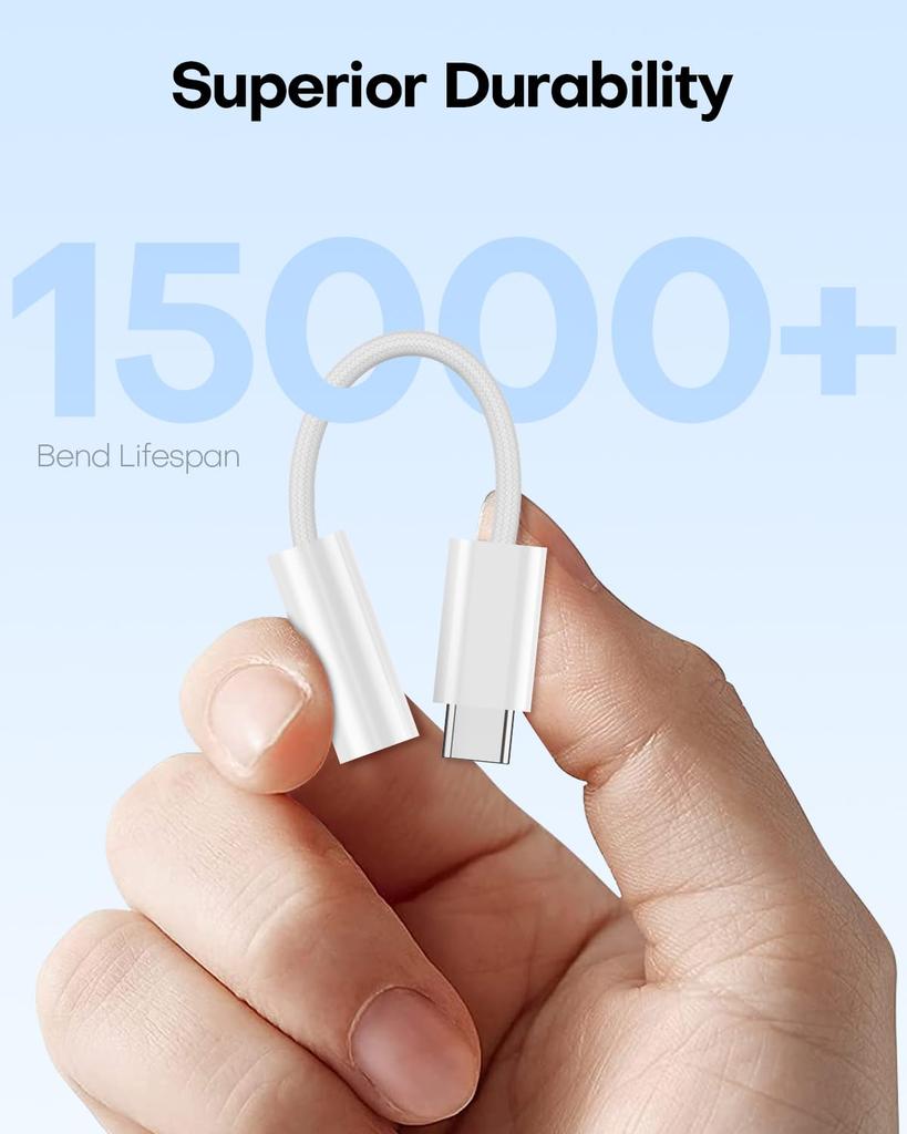 NNBILI 1-2 шт. Адаптер USB C на разъем для наушников 3,5 мм Кабель-переходник USB C на Aux для iPhone 15 Pro Max iPad Pro MacBook Samsung