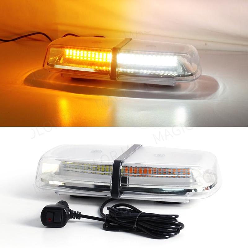 12V 24V Amber Yellow Truck Car Led Strobe Roof Lights Becaon Warning Emergency Rescue Magnetic Vehicle Ambulan 72SMD