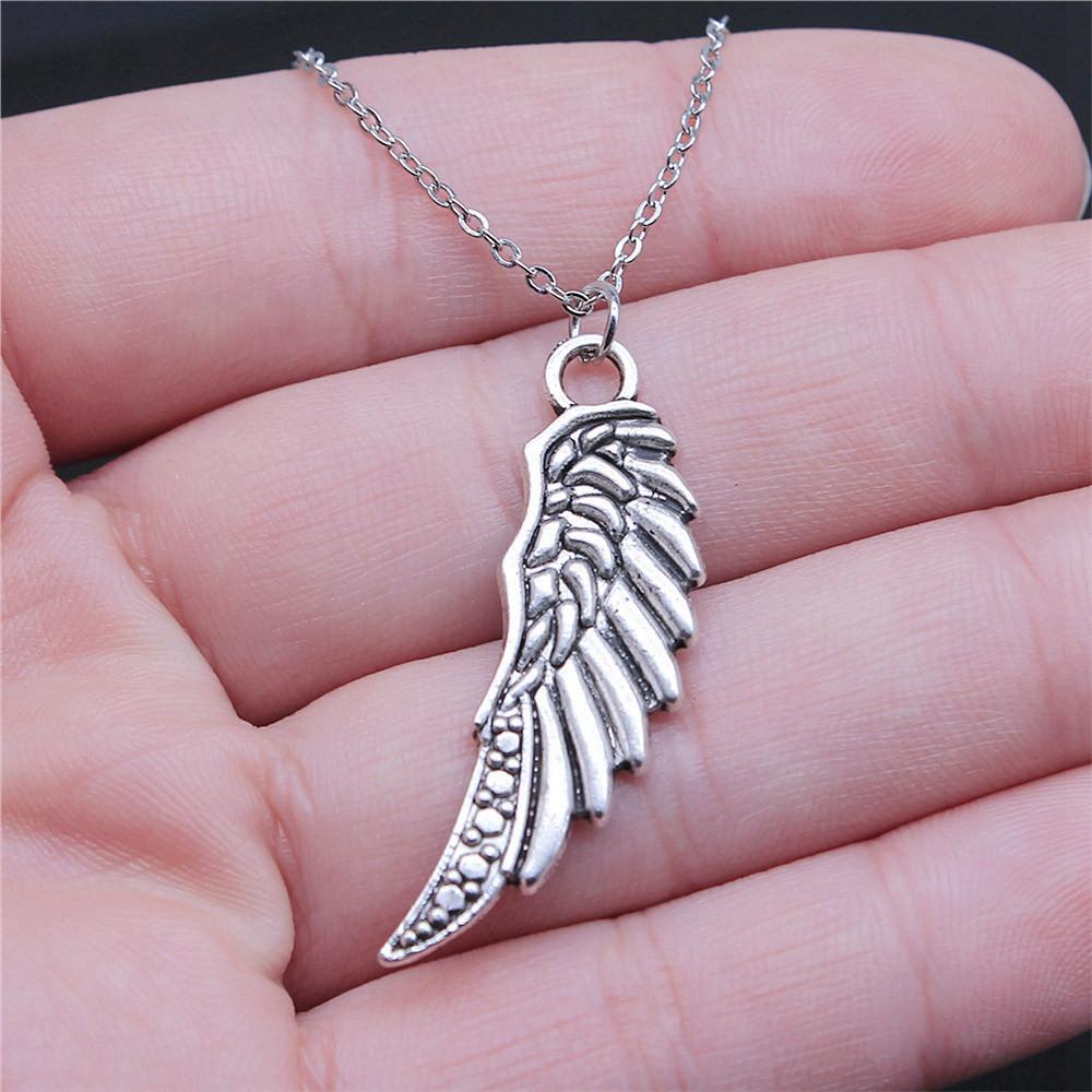 Ожерелье с крыльями ангела в форме персикового сердца, 40 см, короткая цепочка, украшения для девочек, День отца, кавайные материалы