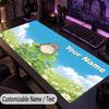 Custom Text Big Mousepad, Extended Desk Pad For Laptop Work GameMy Neighbor Totoro