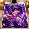 Flannel BlanketSasuke Uchiha Warm Soft Throw Blanket for Indoor Sofa Bed Living Room Use