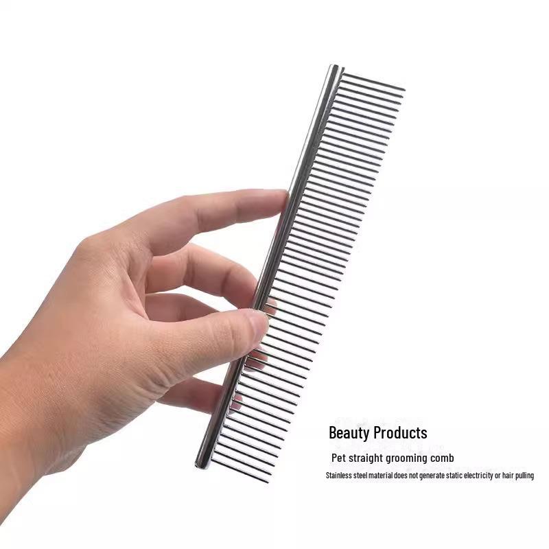 Стальная расческа для длинношерстных кошек: Плотный дизайн зубцов для кукол и собак, открывающий узел