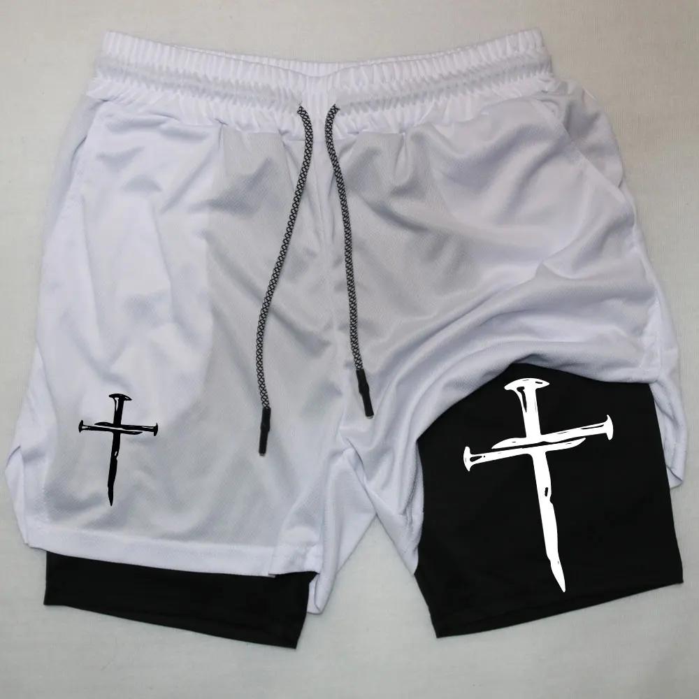 Спортивные шорты Y2K 2 в 1, сетчатые, быстросохнущие, спортивные шорты для фитнеса, тренировки, двухслойные, летние шорты для занятий доской