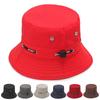 Foldable Bucket Hat Solid Color Autumn Panama Cap Wide Brim Uv Protection Flat Top Hip Hop Sun Hat Unisex Fisherman Cap