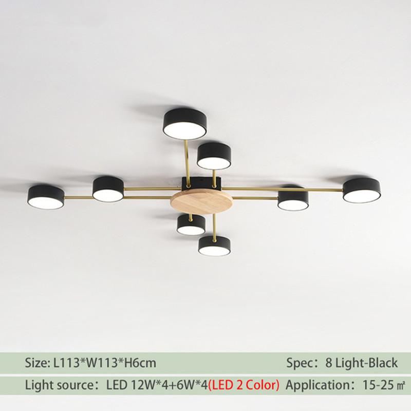 Wooden Led Ceiling Light Surface Mounted Ceiling Lamp AIBIOU Style Designer Metal Lustre for Living Room Kitchen Lights Fixtures
