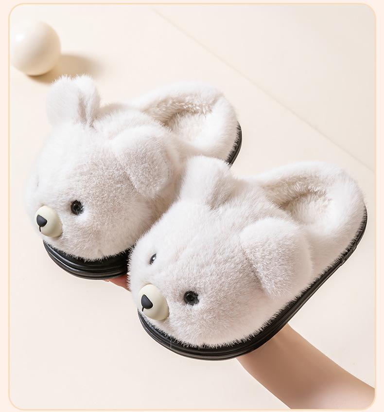 Детские зимние хлопковые тапочки: Мягкая, нескользящая, плюшевая домашняя обувь для мальчиков и девочек