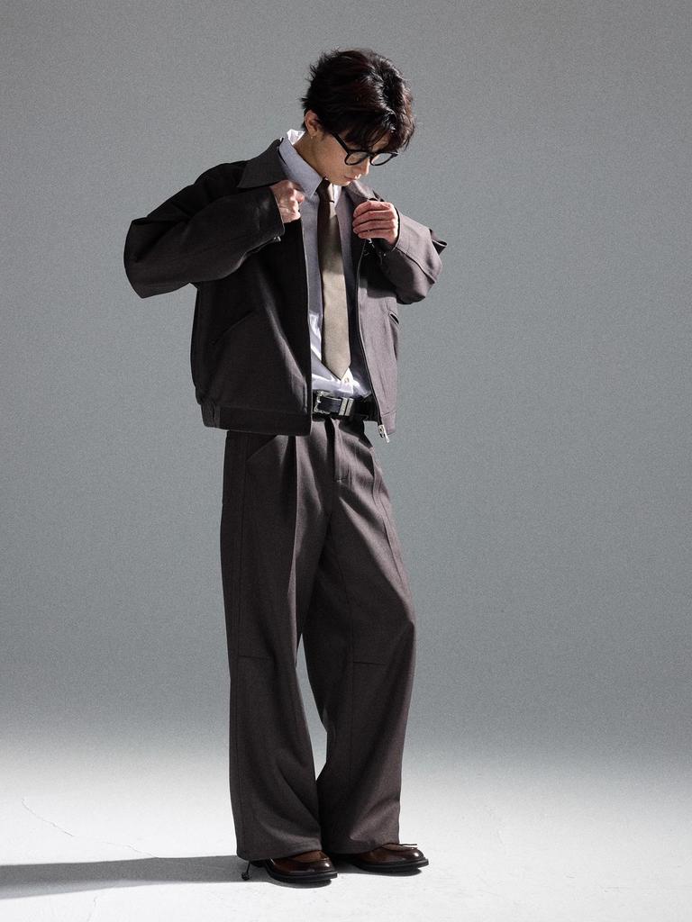 TAICHIISM Autumn Houndstooth Reversible Short Wide Fit Jacket