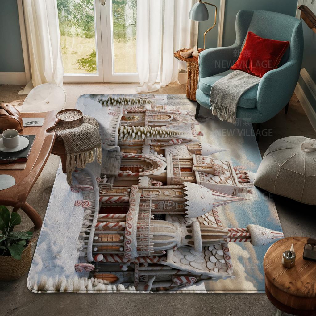 Ковер у входа в дом Домашний коврик у двери Гостиная Ванная Комната Ноги ванная комната Нескользящие коврики с водопоглощением для ванной Счастливого Рождества зима