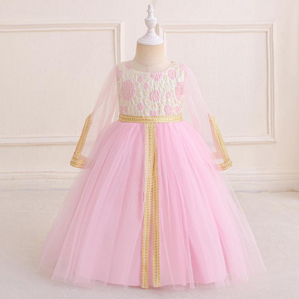 Платье принцессы с цветочным принтом в ближневосточном стиле для девочек