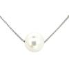 Одиночный жемчуг Платина 925 Гипоаллергенный популярный для женщин [Glam Jewelry] Ожерелье, женское, жемчуг, отделка, серебро, металл, подарок,