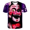 2023 Year Summer New Horror Style Five Night Freddy 3D Print Kids Short Sleeve Tops Girls Fashion Casual T Shirts 4-14 Year