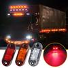 2 шт. 12 В 24 В светодиодные боковые габаритные огни, предупреждающие задние фонари, автомобильные внешние огни для прицепов, грузовиков, грузовиков, желтые, оранжевые, белые, красные
