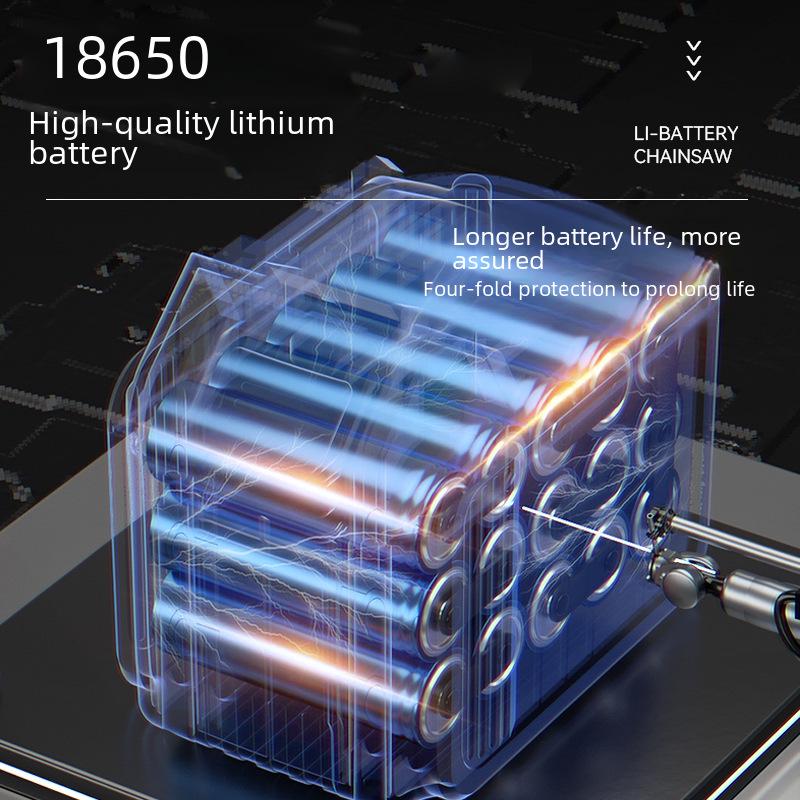 Аккумуляторная мини-электрическая пила для деревообработки — литиевая, для работы одной рукой, беспроводная, для домашнего хозяйства и лесозаготовок на открытом воздухе.