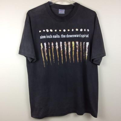 Модная летняя женская футболка с коротким рукавом из хлопка, свободная, с маленьким вырезом горловины, с принтом рок-группы Nine Inch Nails, хип-хоп