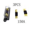 3 шт. держатель предохранителя ANL калибра 1/0/4/8 с 2 пакетами позолоченных предохранителей ANL на 150 А
