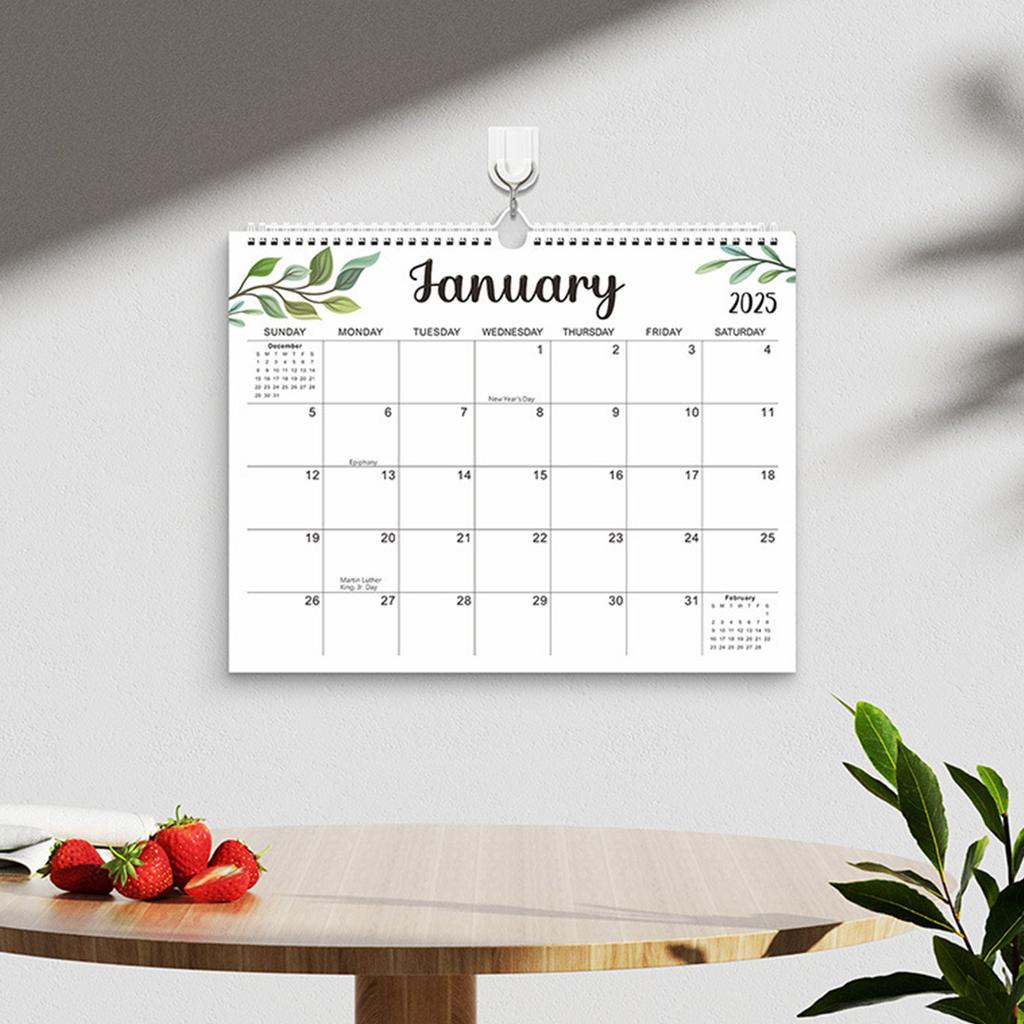 2025 Wall Calendar,Wall Calendar From January 2025 To 2026, Double Coil Binding, Large Wall Calendar With Thick Paper, Suitable For Home
