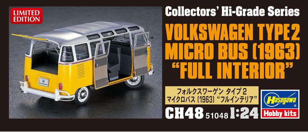 Hasegawa Volkswagen Type 2 Microbus Full Interior Plastic Model CH48 1/24 (1963)