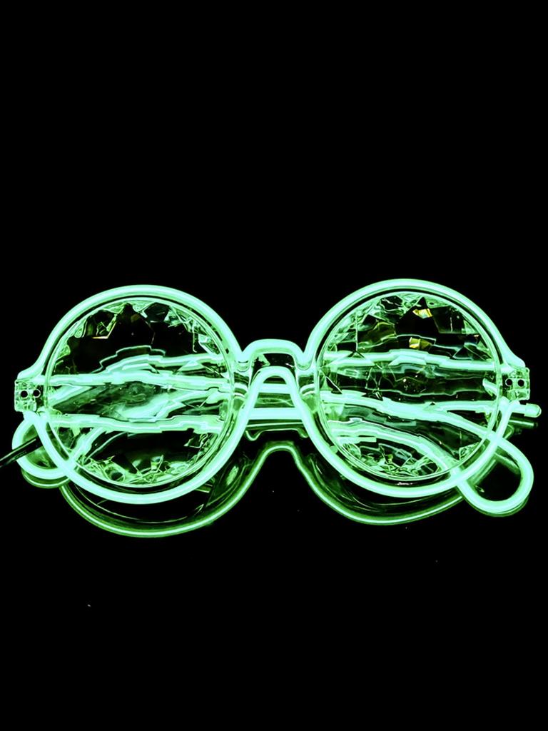 LED Disco Dancing Luminous Glasses Cool Kaleidoscope Technology for KTV Bar Electric Syllable Atmosphere Props Without