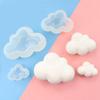 S/M/L 3D Cloud Shape Chocolate Silicone Mold Mousse Fondant Ice Cube Pudding Candy Soap Candle Molds Baking Cake Decoration Tool