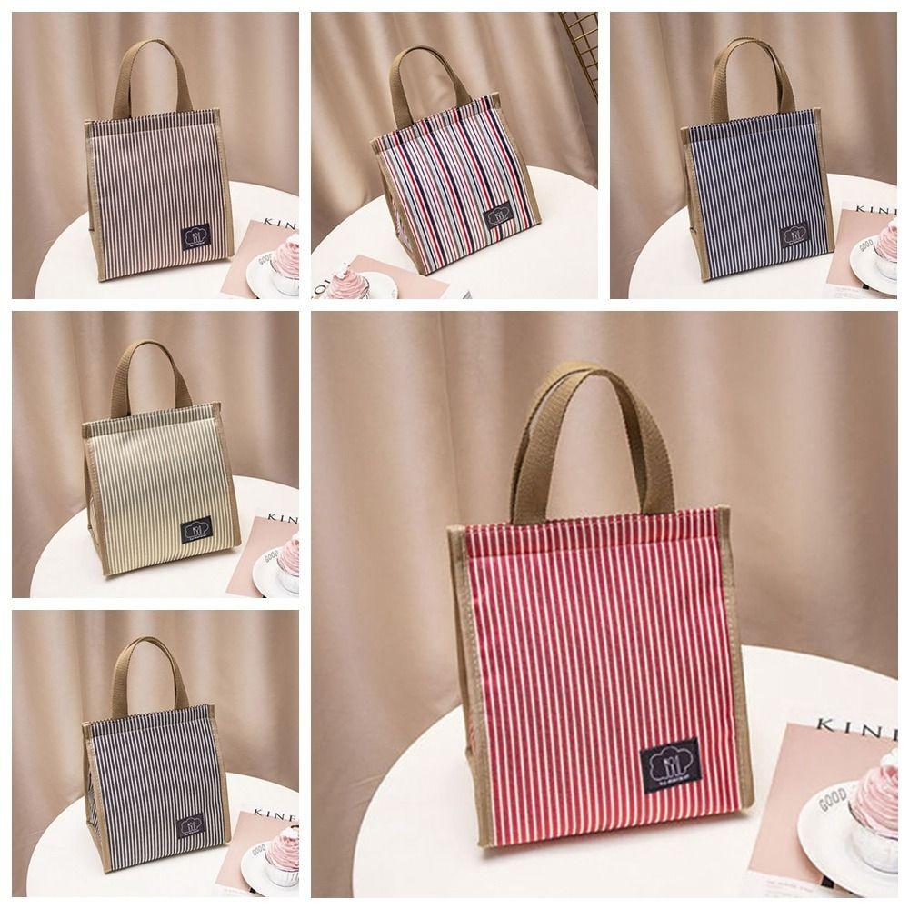 Large Capacity Insulated Thermal Lunch Bag Oxford Cloth Storage Handbag Outdoor