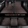 Striped Pu Leather Customized 5D Car Floor Mat for Nissan Patrol Y61 Y62 Quest 2011-2017 Cefiro 2004-2006 Interior Accessories
